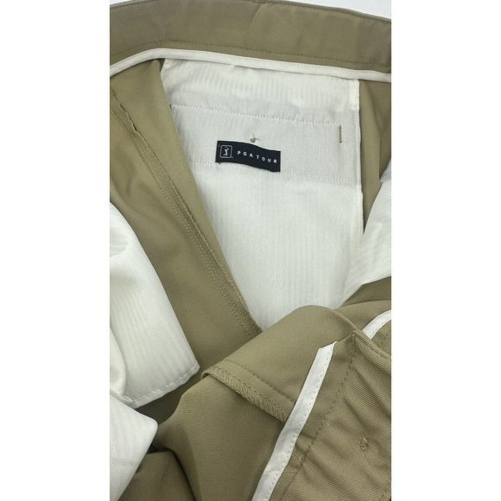 PGA Tour Golf Shorts Mens Tan 42" Waist Polyester Walking Sport Casual‎ Dress - Picture 4 of 5